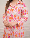 Women Multicolor Printed Ikat Print Kurta & Pants Set