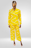 Women's Cotton Yellow Printed Co-ord set